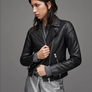 Like New AllSaints Dalby Lamb Leather Jacket